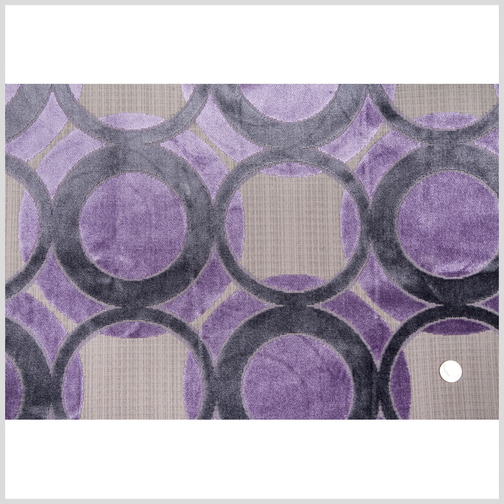 Gray/Lavender Geometric Chenille Full