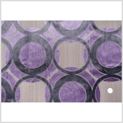 Gray/Lavender Geometric Chenille Full