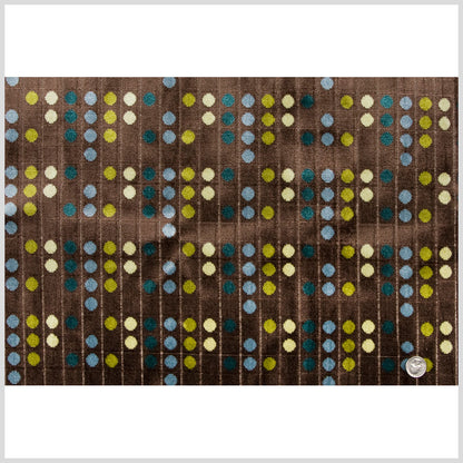 Brown/Blue Polka Dots Chenille Full