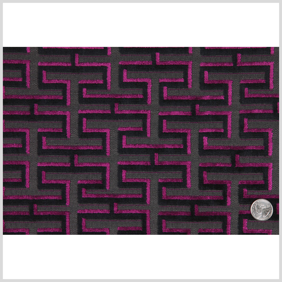 Zwart Cardinal Square Geometric Velvet Full