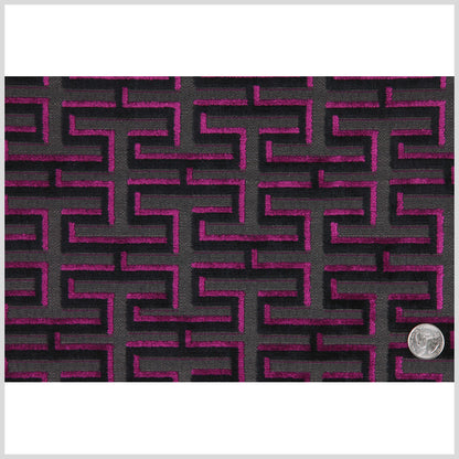 Zwart Cardinal Square Geometric Velvet Full