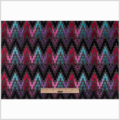 Zwart/Multi 6489 Ikat Velvet Full