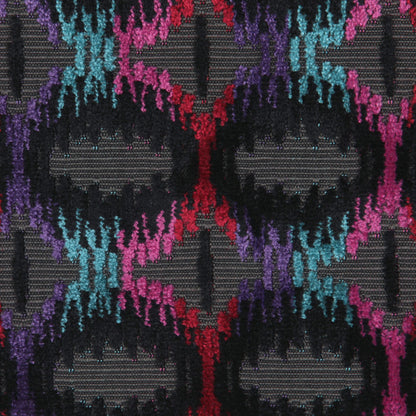 Zwart/Multi 6489 Geometric Velvet Detail