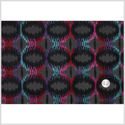 Zwart/Multi 6489 Geometric Velvet Full
