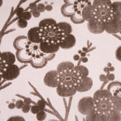 Chocolate/Beige Floral Chenille Detail