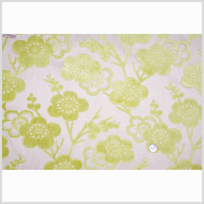 Citron/Beige Floral Chenille Full