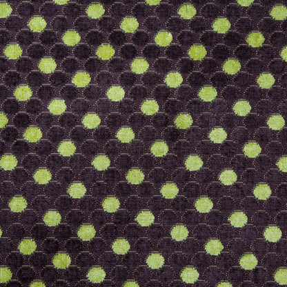 Mulberry/Citron Polka Dots Chenille