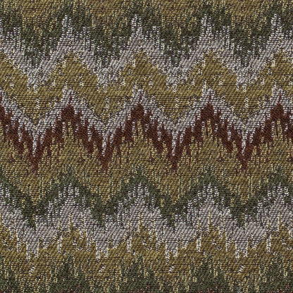 Chocolate/Black-Brown/Moss/Ivory/Victorian Gold Zig Zag Woven Detail