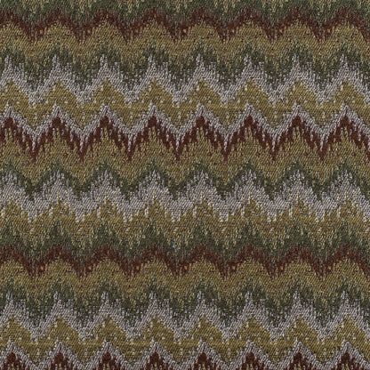 Chocolate/Black-Brown/Moss/Ivory/Victorian Gold Zig Zag Woven