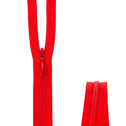Invisible Zipper 24" by YKK - 820 Bright Red Detail