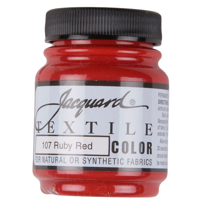 Jacquard Textile Color Fabric Paint - 107 Ruby Red