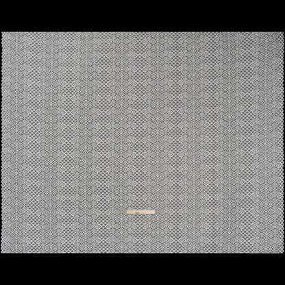 Corded Lace with Finished Edges - Ivory Decorated Diamond Stripes