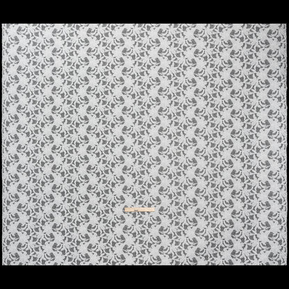 Recycled Stretch Raschel Lace with Finished Edges - PFD White Dancing Lilies