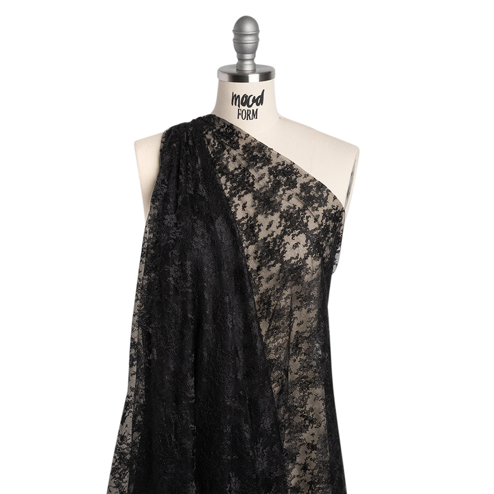 Chantilly Lace - Black Little Bouquets - Drape