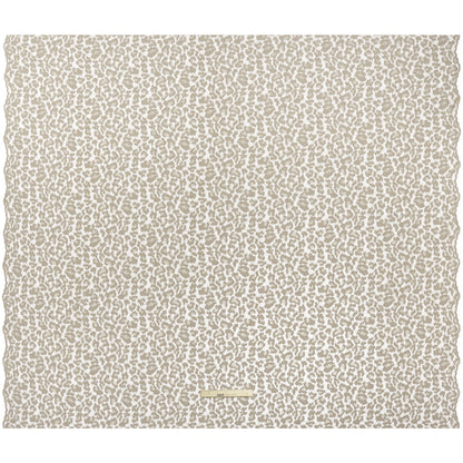 Metallic Raschel Lace with Finished Edges - Sandstone Leopard Spots