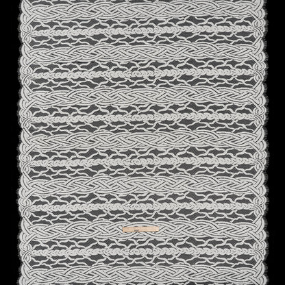 Cotton and Nylon Lace Panel with Finished Edges - Ivory Celtic Knotwork and Braids