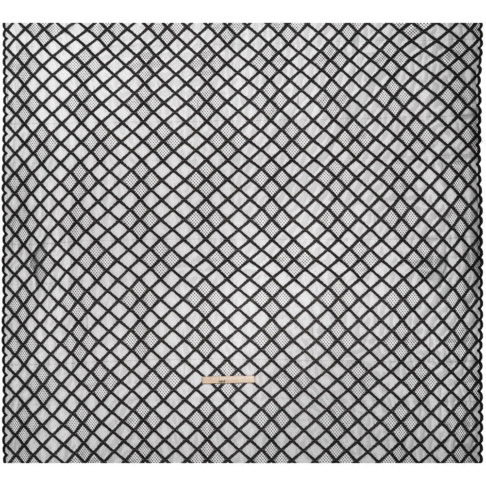 Corded Lace with Little Scalloped Finished Edges - Black Diamond Lattice