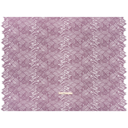 Raschel Lace with Organic Finished Edges - Amethyst Geometry and Leaves
