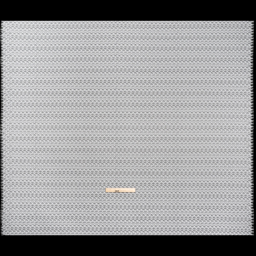 Corded Lace with Finished Eyelash Edges - Ivory Diamond Lattice