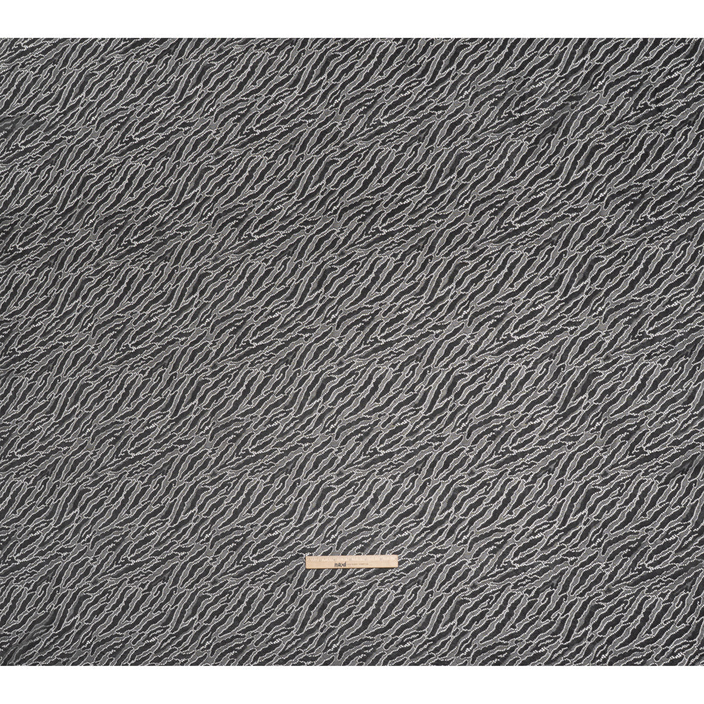 Raschel Lace Panel with Finished Edges - Black Animal Stripes - Full