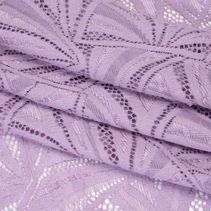 Stretch Raschel Lace with Finished Edges - Lavender Frost Flying Fans