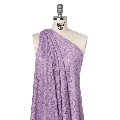 Stretch Raschel Lace with Finished Edges - Lavender Frost Flying Fans