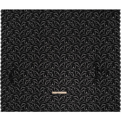 Stretch Raschel Lace with Finished Edges - Black Flying Fans
