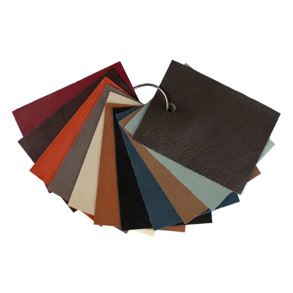 Vesper Italian Black Antique Look Top Grain Performance Cow Leather Hide with Protective Finish Drape