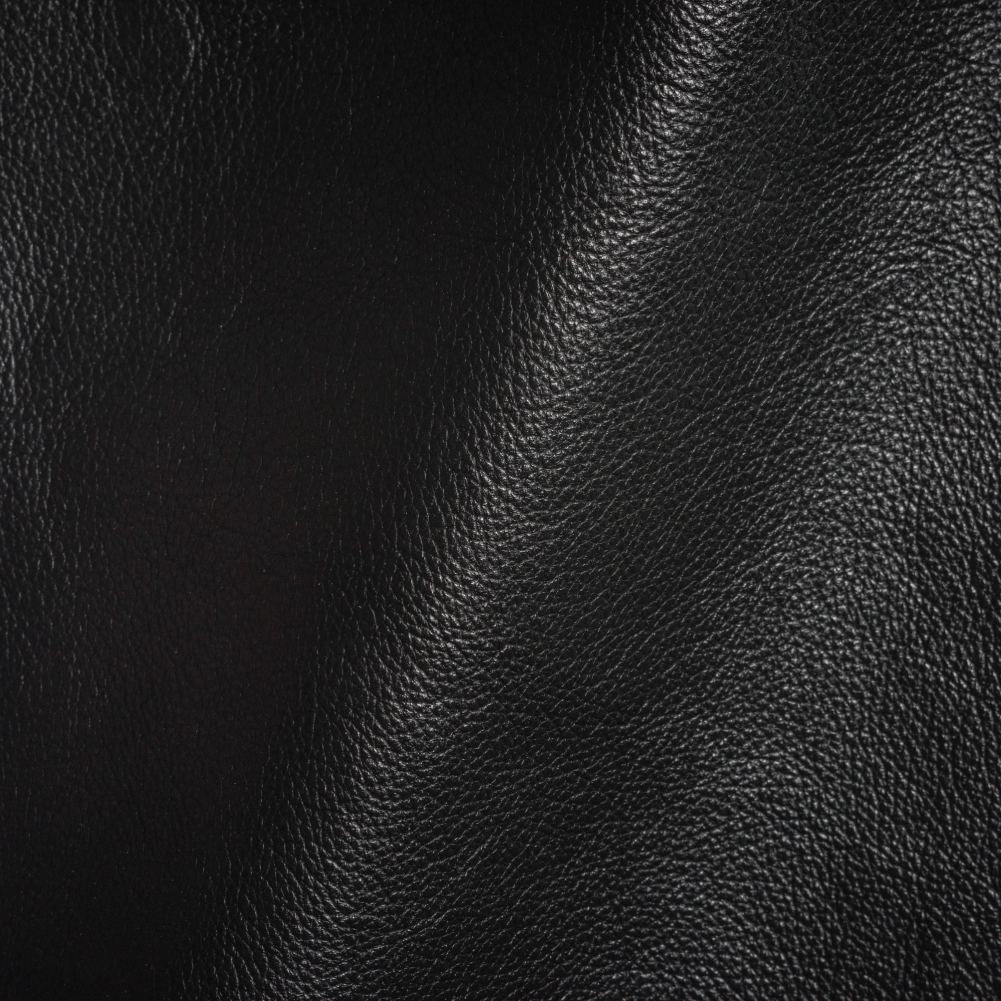 Vesper Italian Black Antique Look Top Grain Performance Cow Leather Hide with Protective Finish