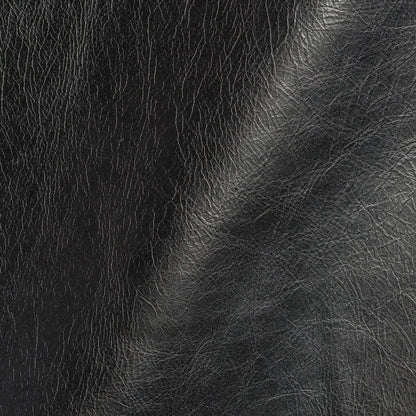 Madeira Italian Black Aniline Dyed Waxed Top Grain Cow Leather Hide