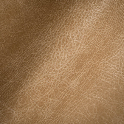 Manhattan Italian Oatmeal Natural Pebble Aniline Dyed Top Grain Cow Leather Hide with Protective Coating
