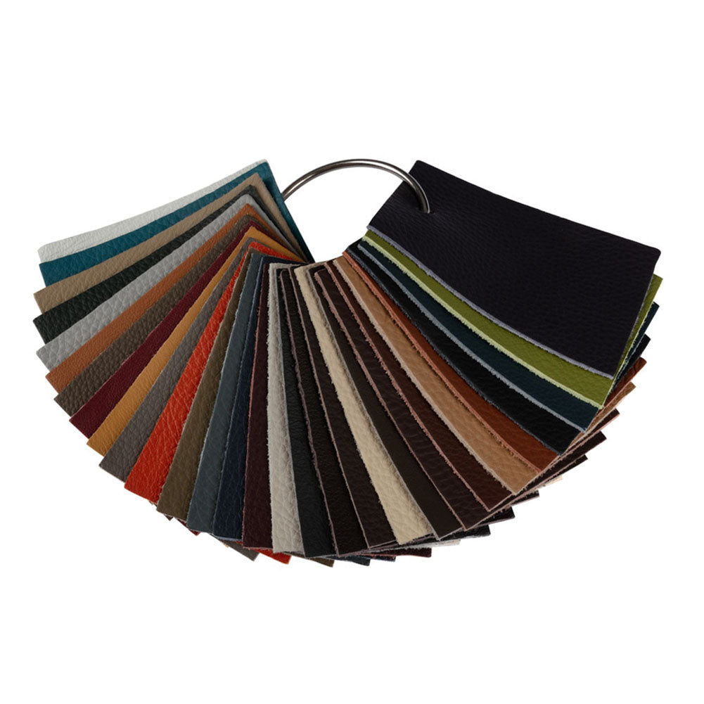 Paloma Italian Turquoise Semi-Aniline Natural Pebble Top Grain Performance Cow Leather Hide Folded