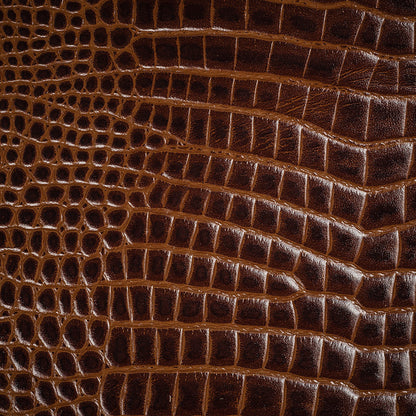 Alligator embossed top grain leather, Ayadoo 18mm Top Grain Leather Watch Band, Classical Embossed  main image 2