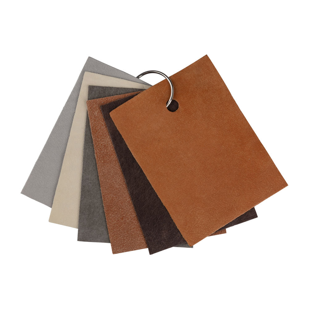 Sherry Italian Ivory Aniline Dyed Distressed Top Grain Cow Leather Hide Folded