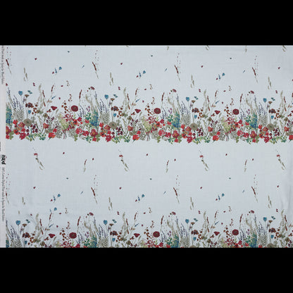 Cotton Voile Panel - White Floral Band - Promenade au Pavot Print - Mood Exclusive Jacques Collection