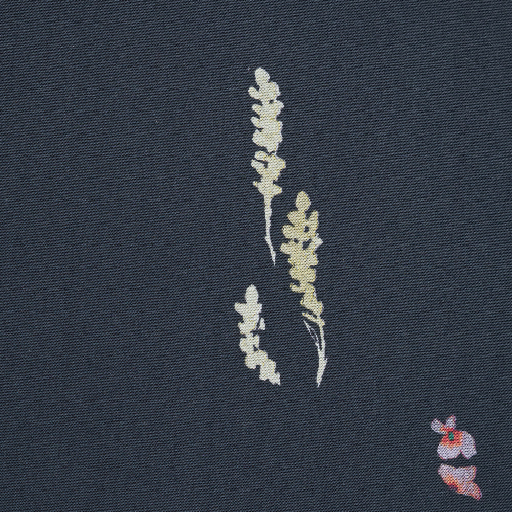 Cotton Poplin Panel - Midnight Blue Floral Band - Promenade au Pavot Print - Mood Exclusive Jacques Collection