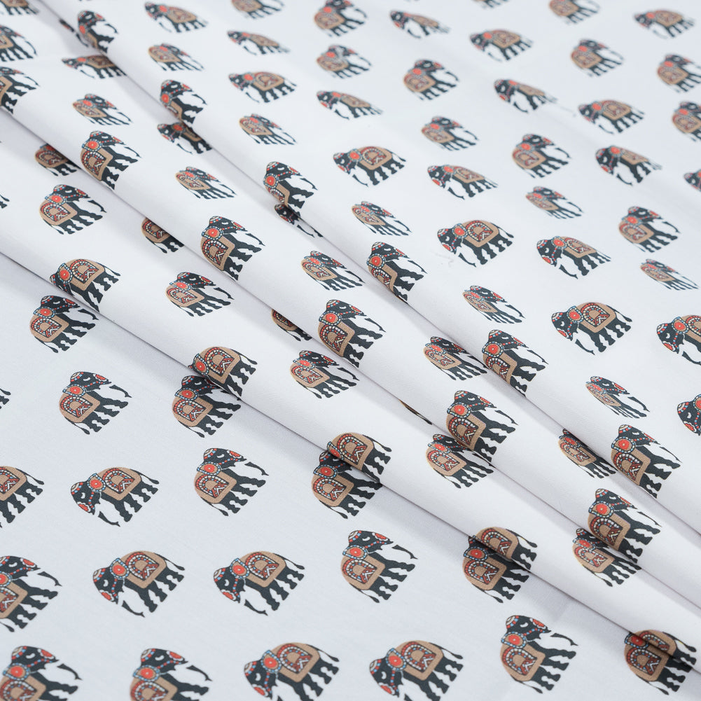 Mood Exclusive Le Cirque Charmant Elephant Printed Cotton Poplin