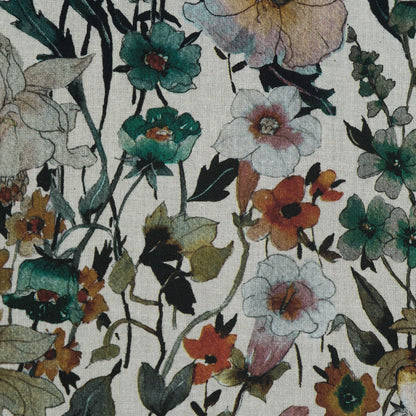 Cotton Voile - Ivory Floral - Passing of Adonis Print - Mood Exclusive Gaia Collection