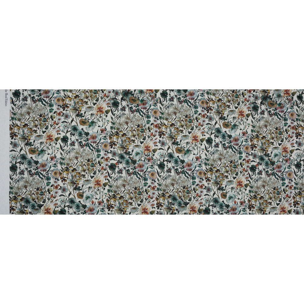 Cotton Voile - Ivory Floral - Passing of Adonis Print - Mood Exclusive Gaia Collection