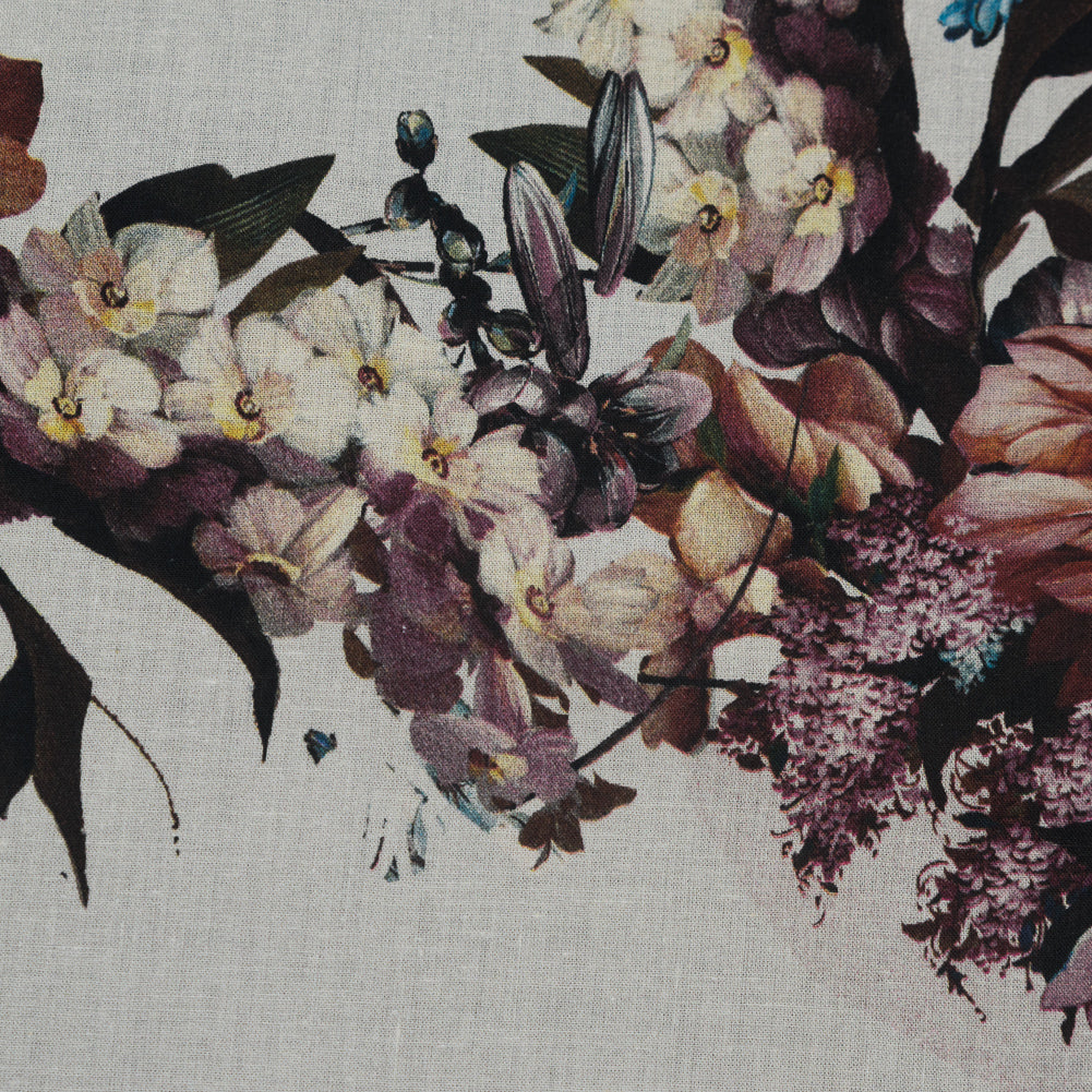 Cotton Voile Panel - Floral Band - Hera's Offering Print - Mood Exclusive Gaia Collection