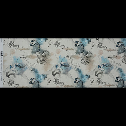Cotton Voile - Beige Celestial Birds - Apollo's Disguise Beige Print - Mood Exclusive Gaia Collection