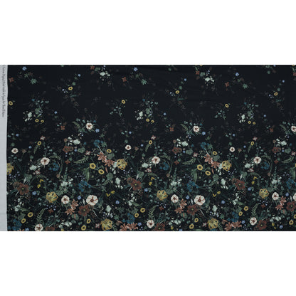 Cotton Voile - Black Floral - Persephone's Bouquet Print - Mood Exclusive Gaia Collection