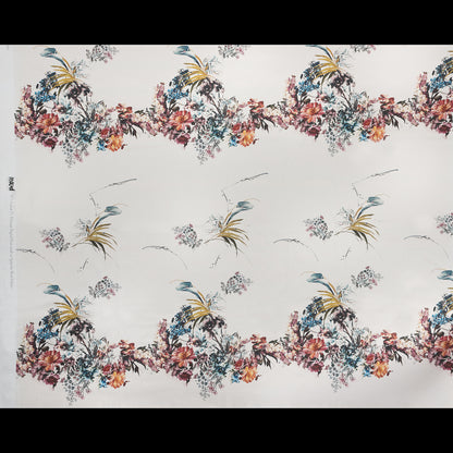 Panel de satén de algodón elástico - Estampado Ofrenda de Hera - Colección Gaia exclusiva de Mood