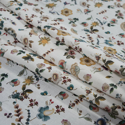 Mood Exclusive White Blooms of Nature's Bounty Cotton Voile