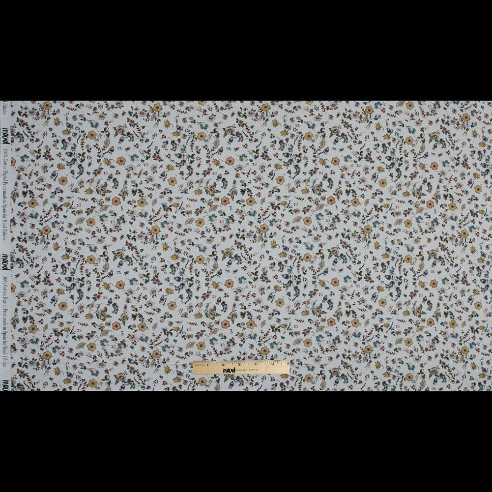 Mood Exclusive White Blooms of Nature's Bounty Cotton Voile