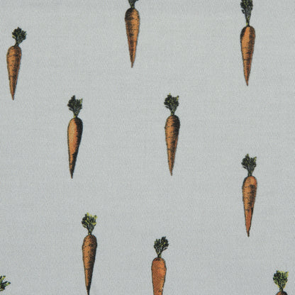 Stretch Cotton Sateen - White Carrots - Carrots of the Hamakua Coast Print - Mood Exclusive Aloha Collection