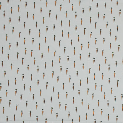 Stretch Cotton Sateen - White Carrots - Carrots of the Hamakua Coast Print - Mood Exclusive Aloha Collection
