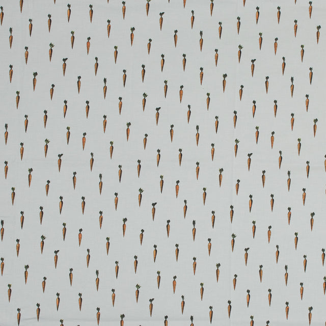 Stretch Cotton Sateen - White Carrots - Carrots of the Hamakua Coast Print - Mood Exclusive Aloha Collection