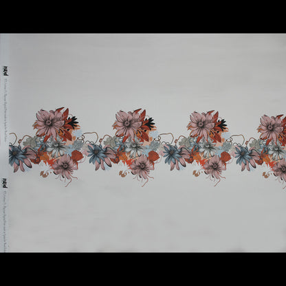 Stretch Cotton Sateen Panel - Pink Floral - Port Havana Print - Mood Exclusive Aloha Collection