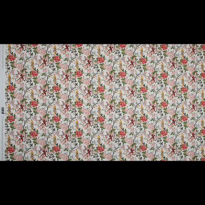 Stretch Cotton Sateen - - Parrots Play Amongst Flowers Print - Mood Exclusive Aloha Collection